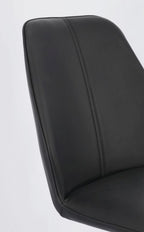 SEDIA IN ECOPELLE NERA - MAXWELL