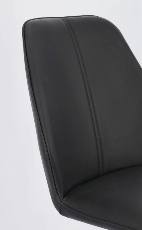 SEDIA IN ECOPELLE NERA - MAXWELL