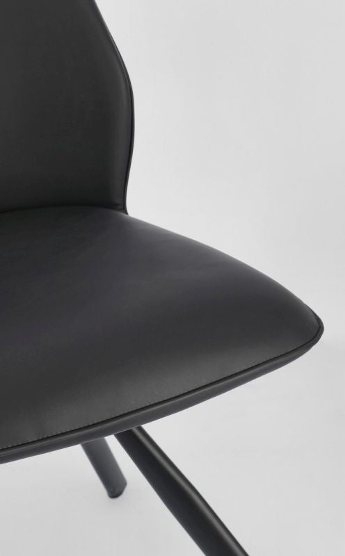 SEDIA IN ECOPELLE NERA - MAXWELL