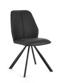 SEDIA IN ECOPELLE NERA - MAXWELL