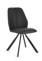 SEDIA IN ECOPELLE NERA - MAXWELL