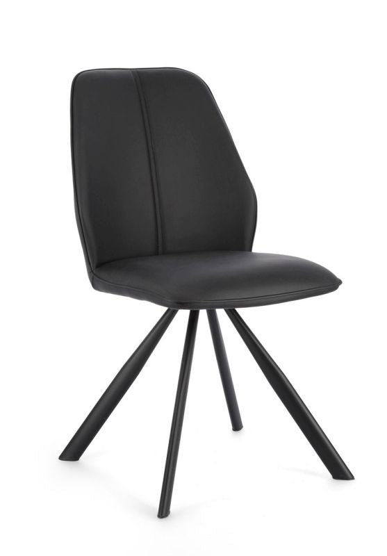 SEDIA IN ECOPELLE NERA - MAXWELL