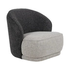 POLTRONA BICOLOR TESSUTO SOGGIORNO 78 X 81 X 74 CM