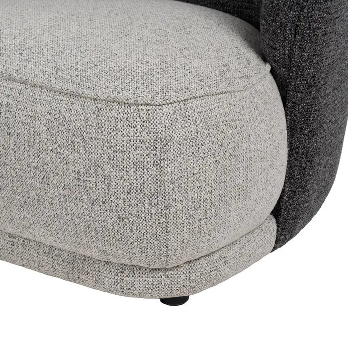 POLTRONA BICOLOR TESSUTO SOGGIORNO 78 X 81 X 74 CM